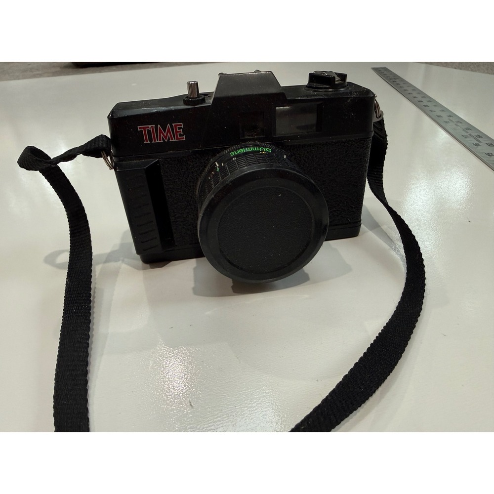 Vintage TIME Magazine 35mm Film Camera Black Promotional 50mm Lens with Strap